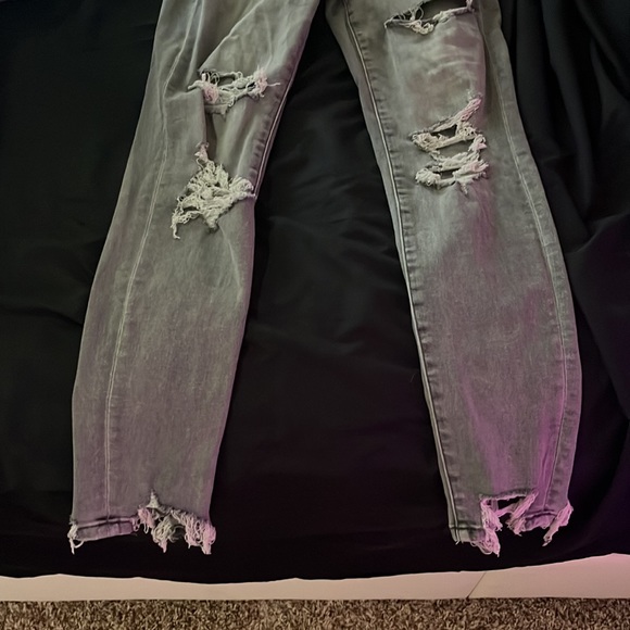 Grey Jeans, American Eagle, NE(X)T Level Stretch, Super High Rise Jegging - Picture 4 of 10